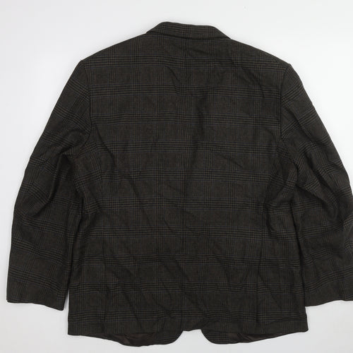 Chatleys Mens Grey Plaid Wool Jacket Suit Jacket Size 44 Regular