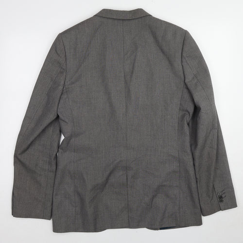 River Island Mens Grey Polyester Jacket Suit Jacket Size 40 Regular