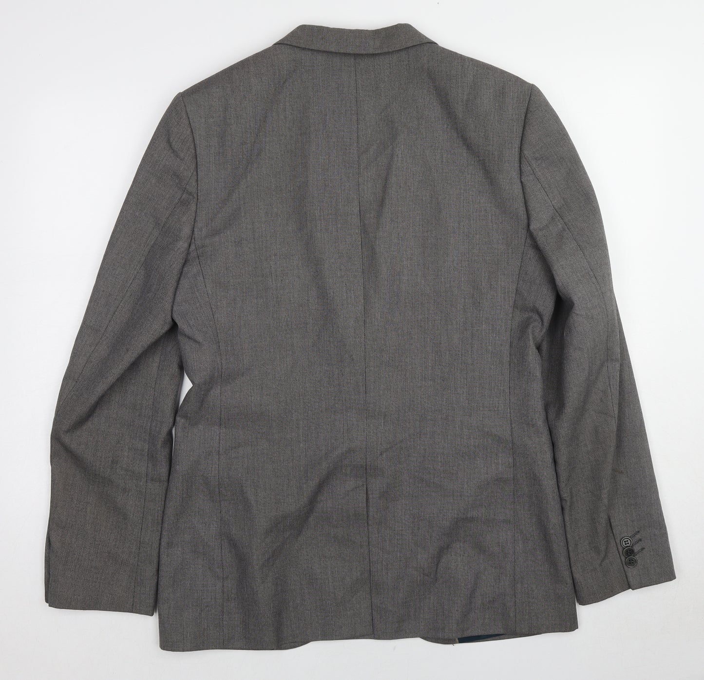 River Island Mens Grey Polyester Jacket Suit Jacket Size 40 Regular