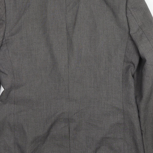River Island Mens Grey Polyester Jacket Suit Jacket Size 40 Regular