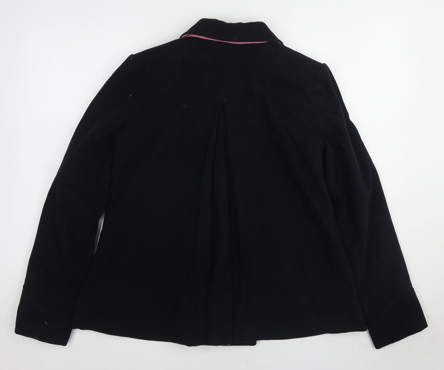 Jack Wills Womens Black Pea Coat Coat Size 8 Button