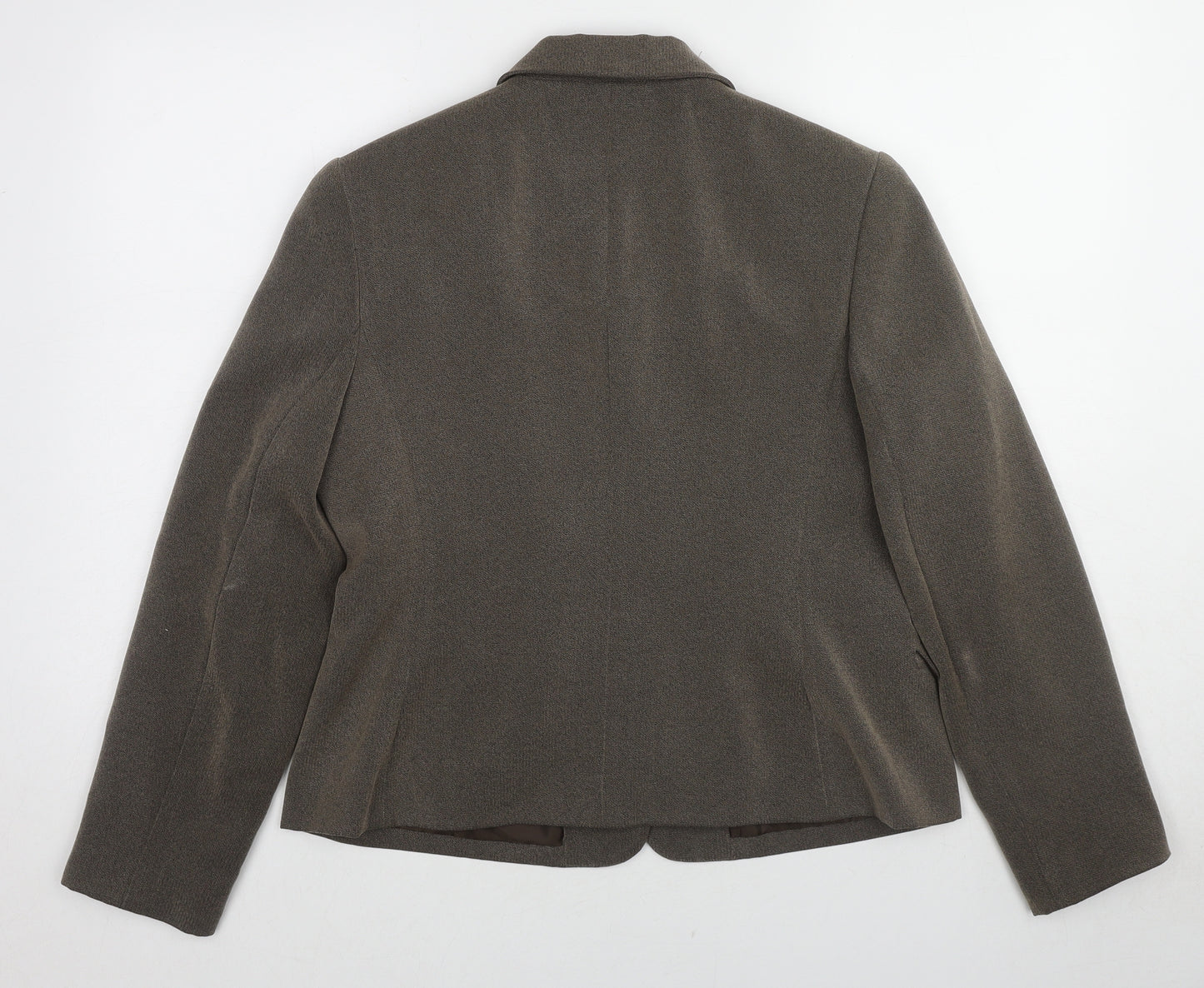 NEXT Womens Brown Polyester Jacket Blazer Size 14