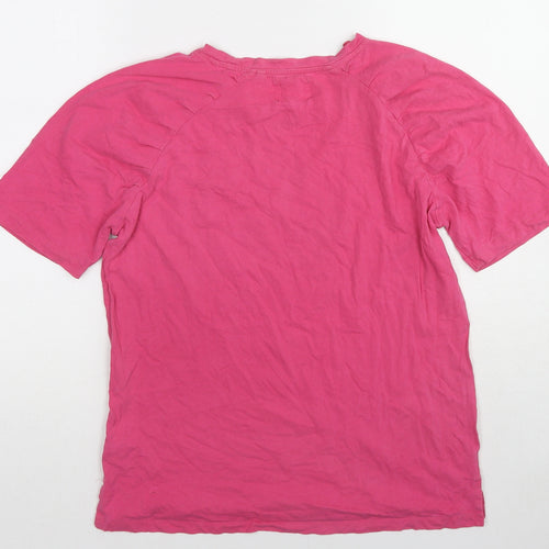 NEXT Womens Pink Cotton Basic T-Shirt Size S Round Neck - Home Let's Party