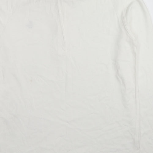 Jack Wills Mens White Cotton Henley Sweatshirt Size M