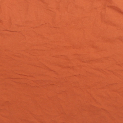 Uniqlo Womens Orange Cotton Basic T-Shirt Size XS Round Neck