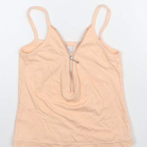 Influence Womens Beige Polyester Basic Tank Size S V-Neck - Size S-M