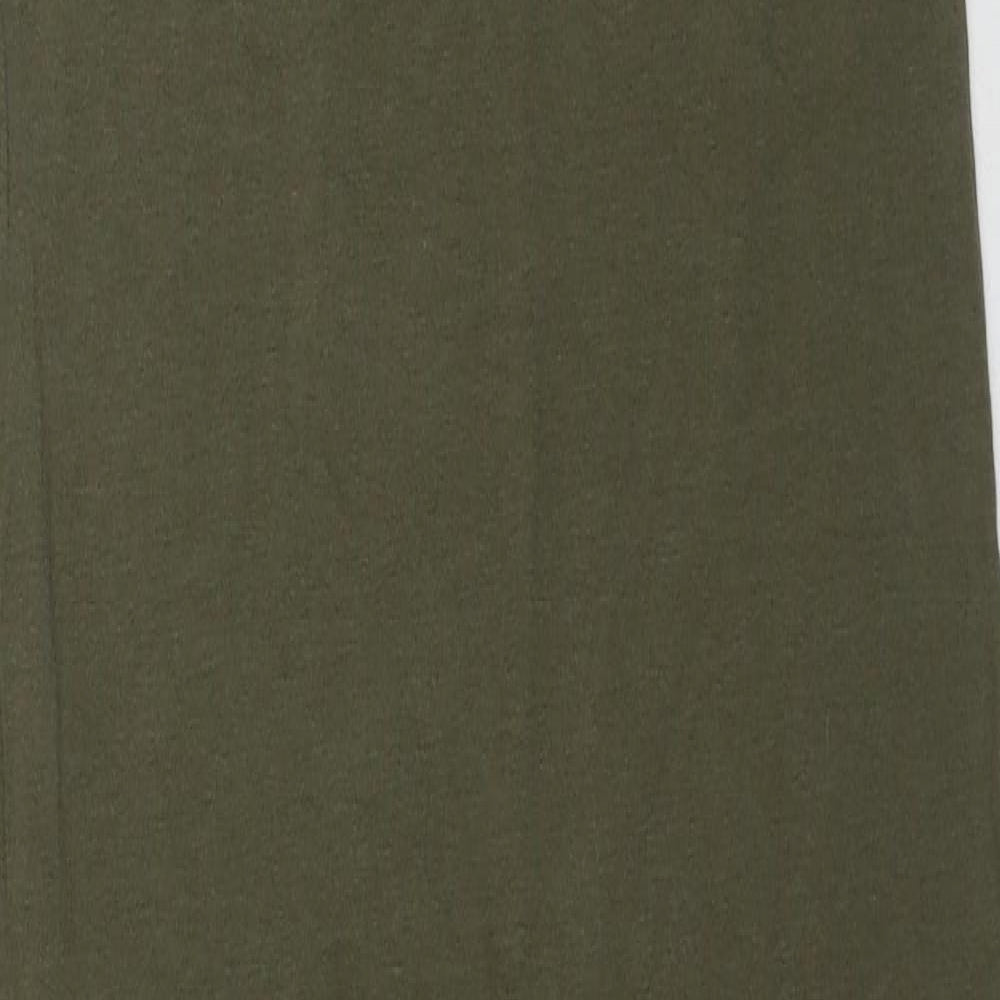 VILA Womens Green Cotton Maxi Size S Scoop Neck Pullover