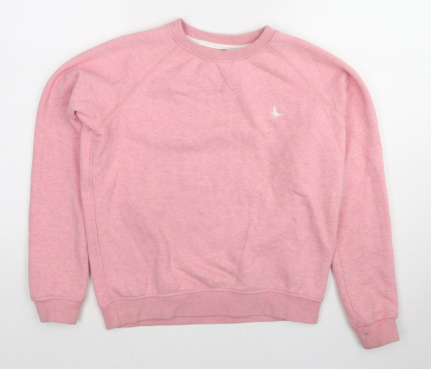 Jack Wills Womens Pink Cotton Pullover Sweatshirt Size 8 Pullover