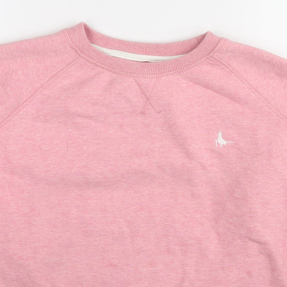 Jack Wills Womens Pink Cotton Pullover Sweatshirt Size 8 Pullover