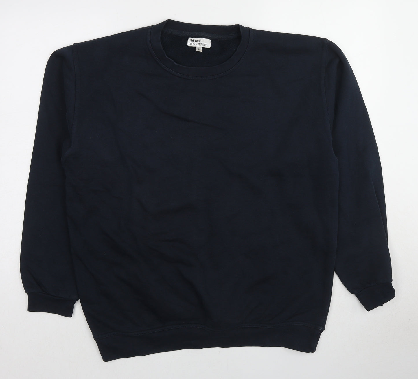 Arco Essentials Mens Blue Cotton Pullover Sweatshirt Size L