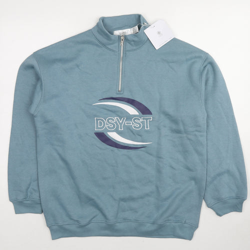 DSY-ST Womens Blue Polyester Pullover Sweatshirt Size 8 Pullover