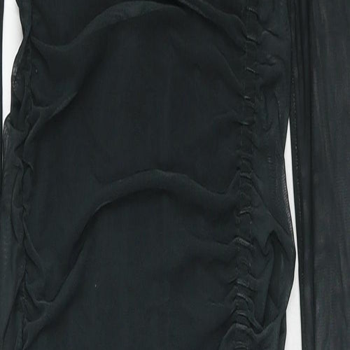 Zara Womens Grey Polyester Bodycon Size XS Round Neck Zip