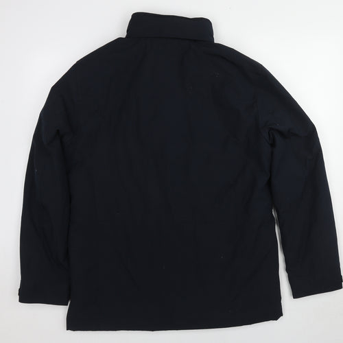 Marks and Spencer Mens Blue Pea Coat Coat Size M Zip
