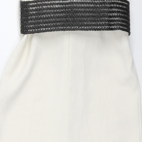 Zara Womens White Polyester Jumpsuit One-Piece Size S L25 in Zip