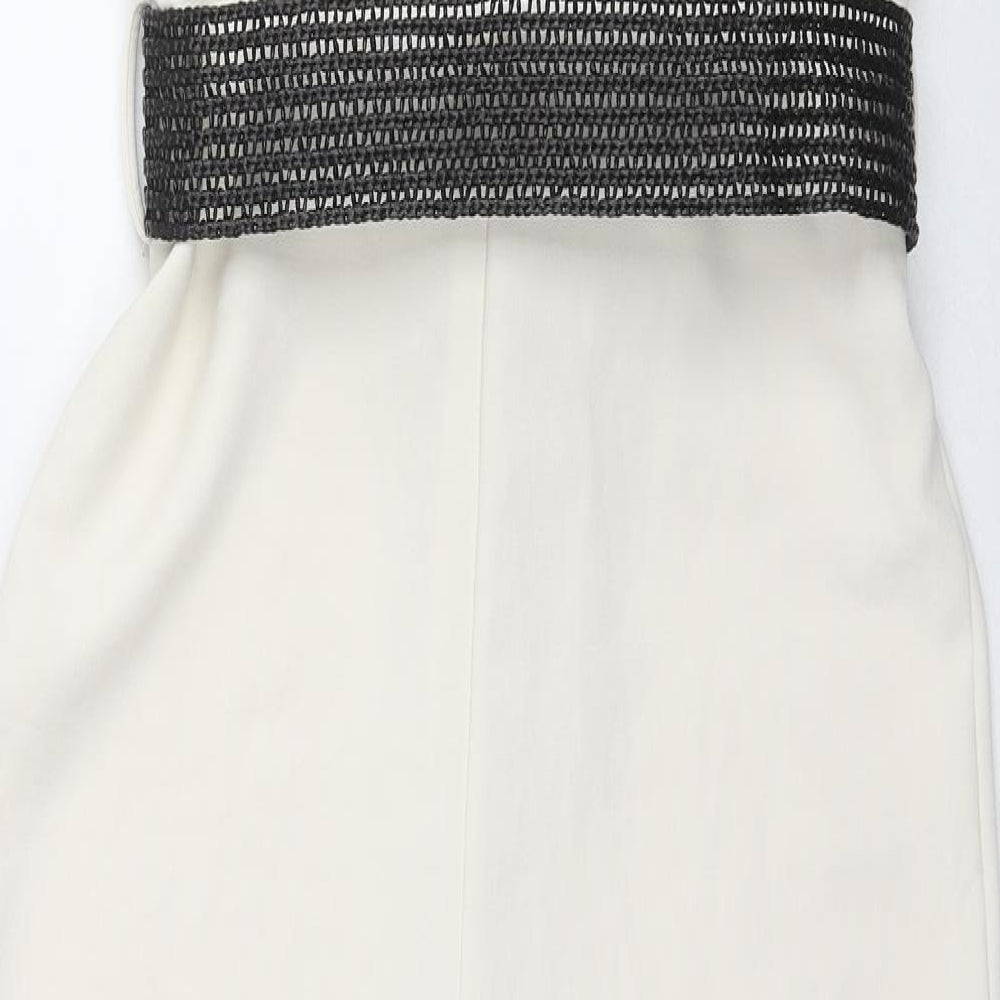 Zara Womens White Polyester Jumpsuit One-Piece Size S L25 in Zip