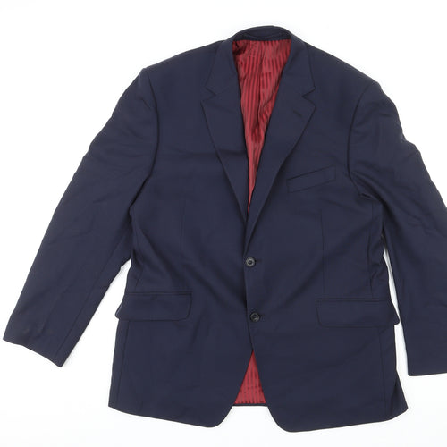 Marks and Spencer Mens Blue Wool Jacket Suit Jacket Size 42 Regular