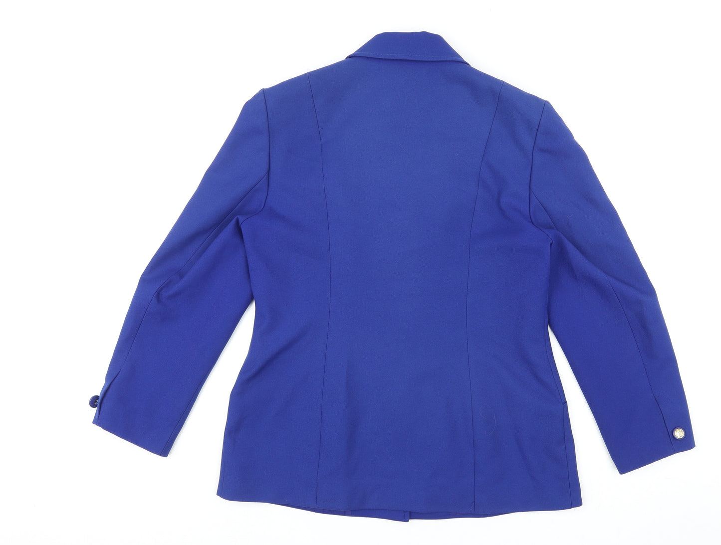 Eastex Womens Blue Polyester Jacket Blazer Size 12