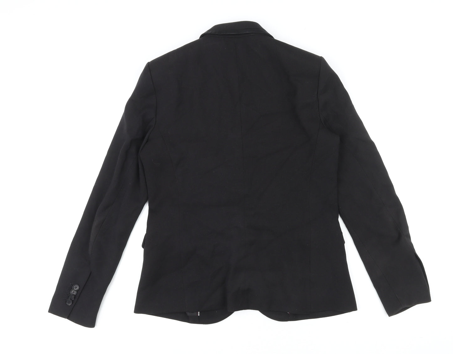 Mango Womens Black Polyester Jacket Blazer Size 12