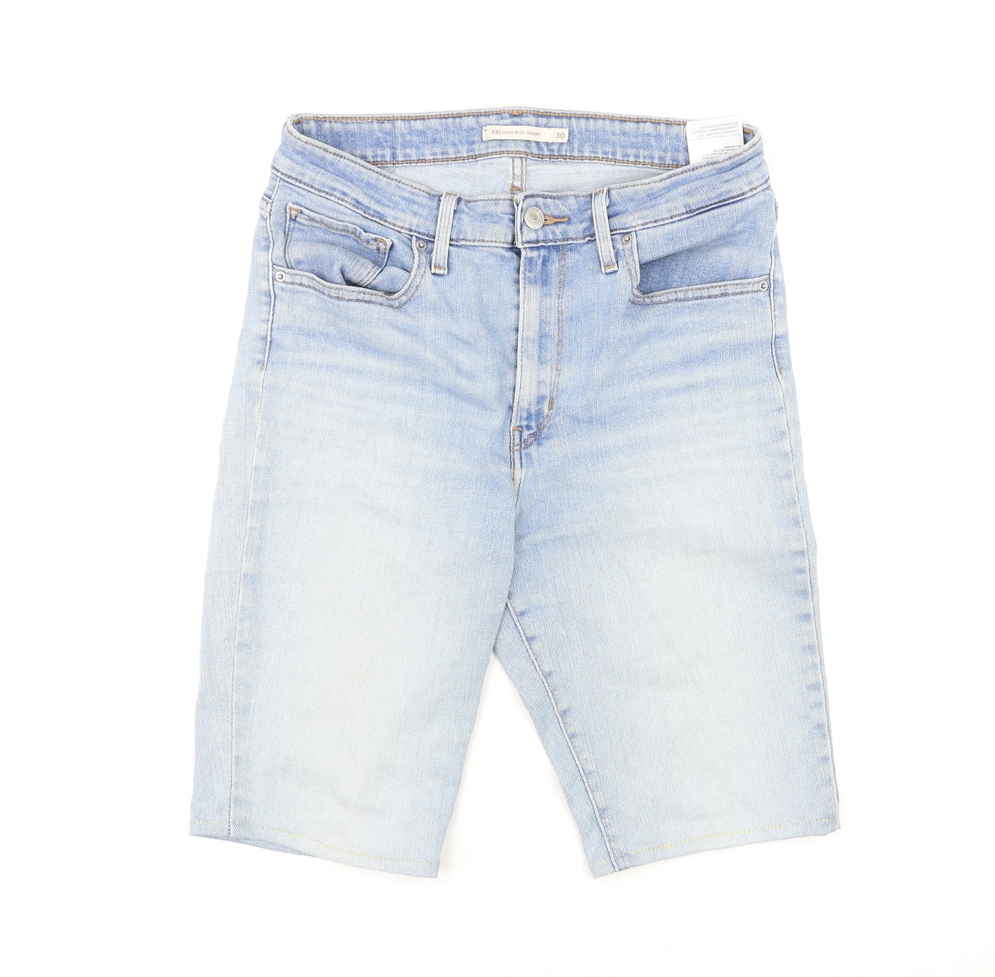 Levi's Womens Blue Cotton Skimmer Shorts Size 30 L11 in Regular Zip