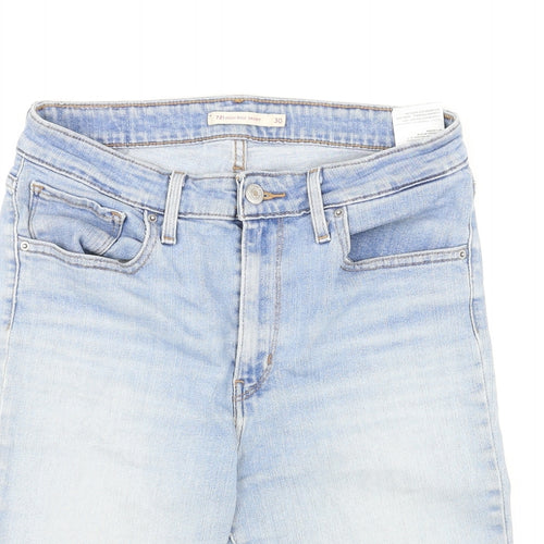 Levi's Womens Blue Cotton Skimmer Shorts Size 30 L11 in Regular Zip