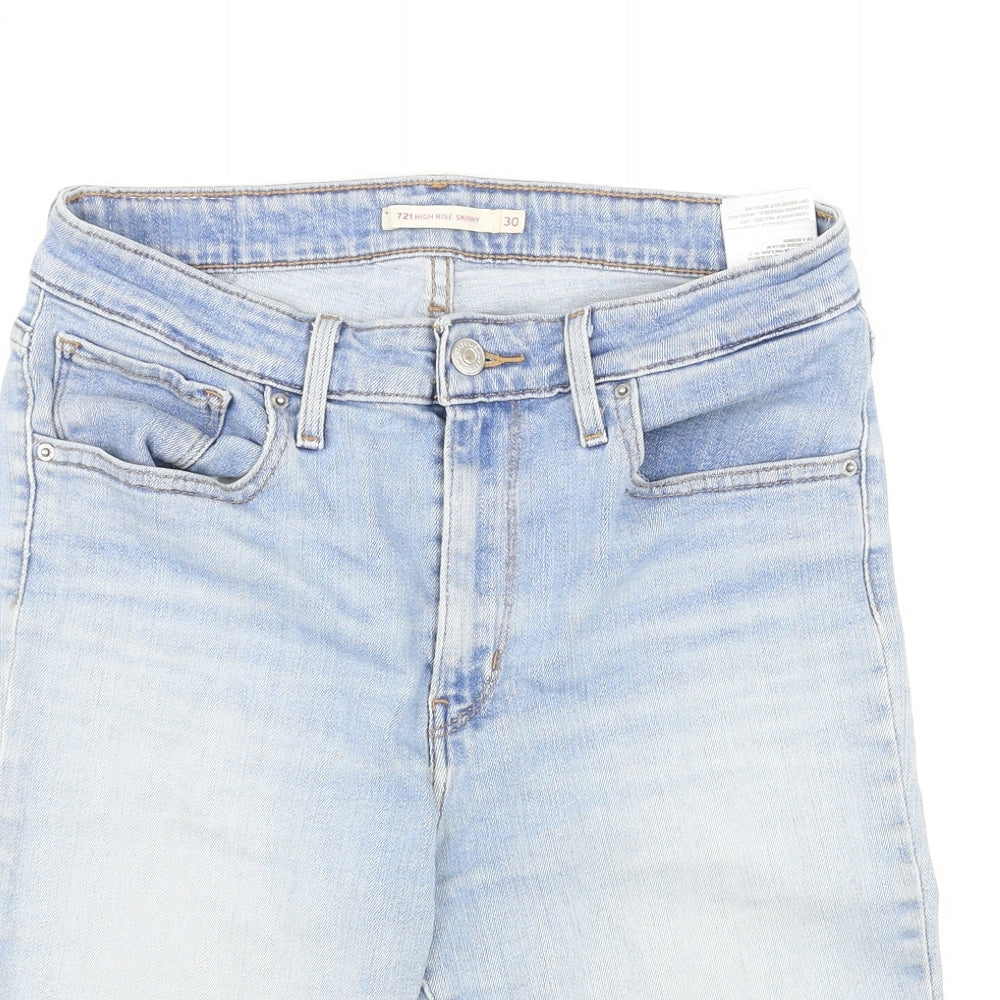 Levi's Womens Blue Cotton Skimmer Shorts Size 30 L11 in Regular Zip