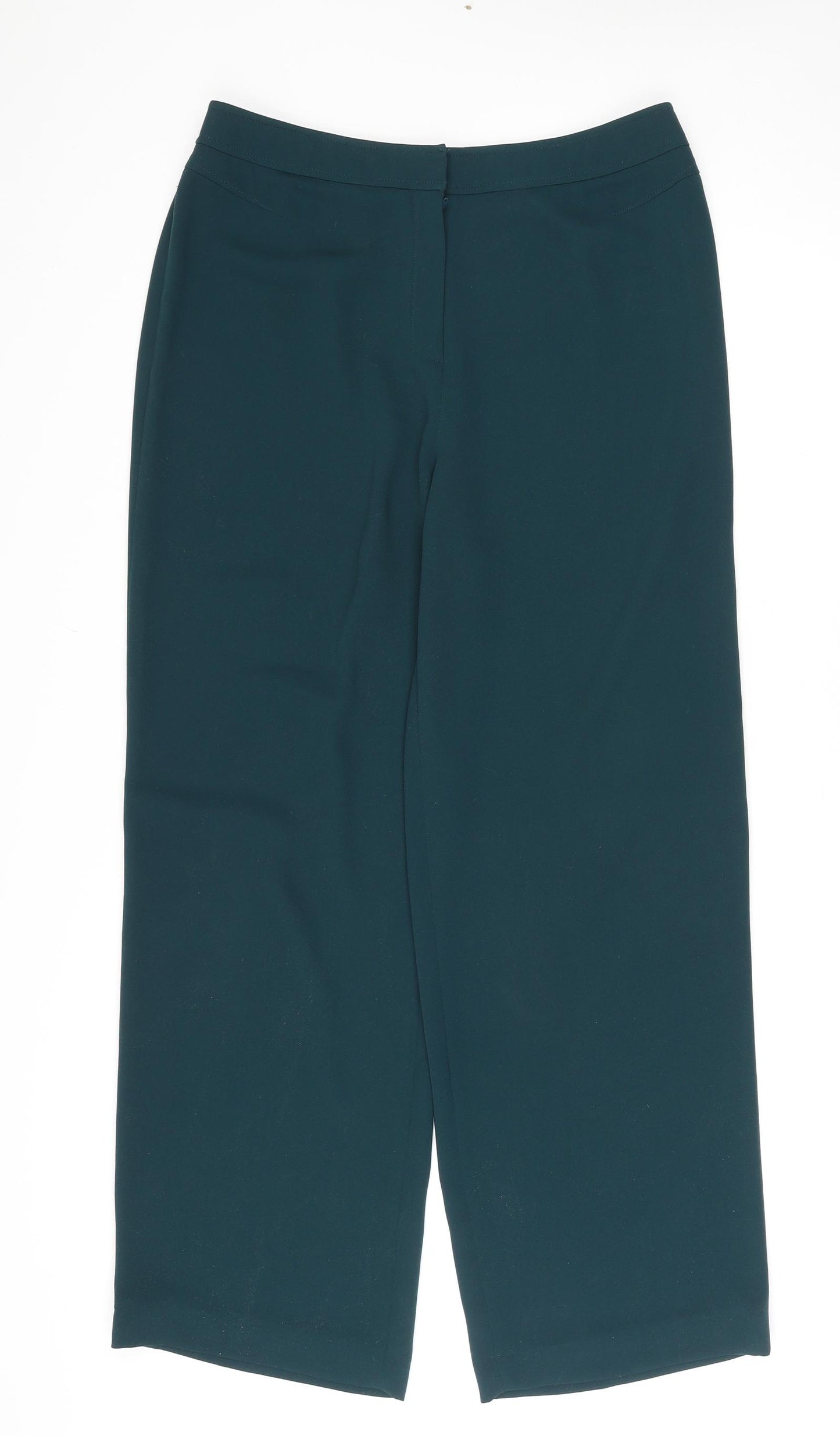 Debenhams Womens Blue Polyester Trousers Size 14 L30 in Regular Zip