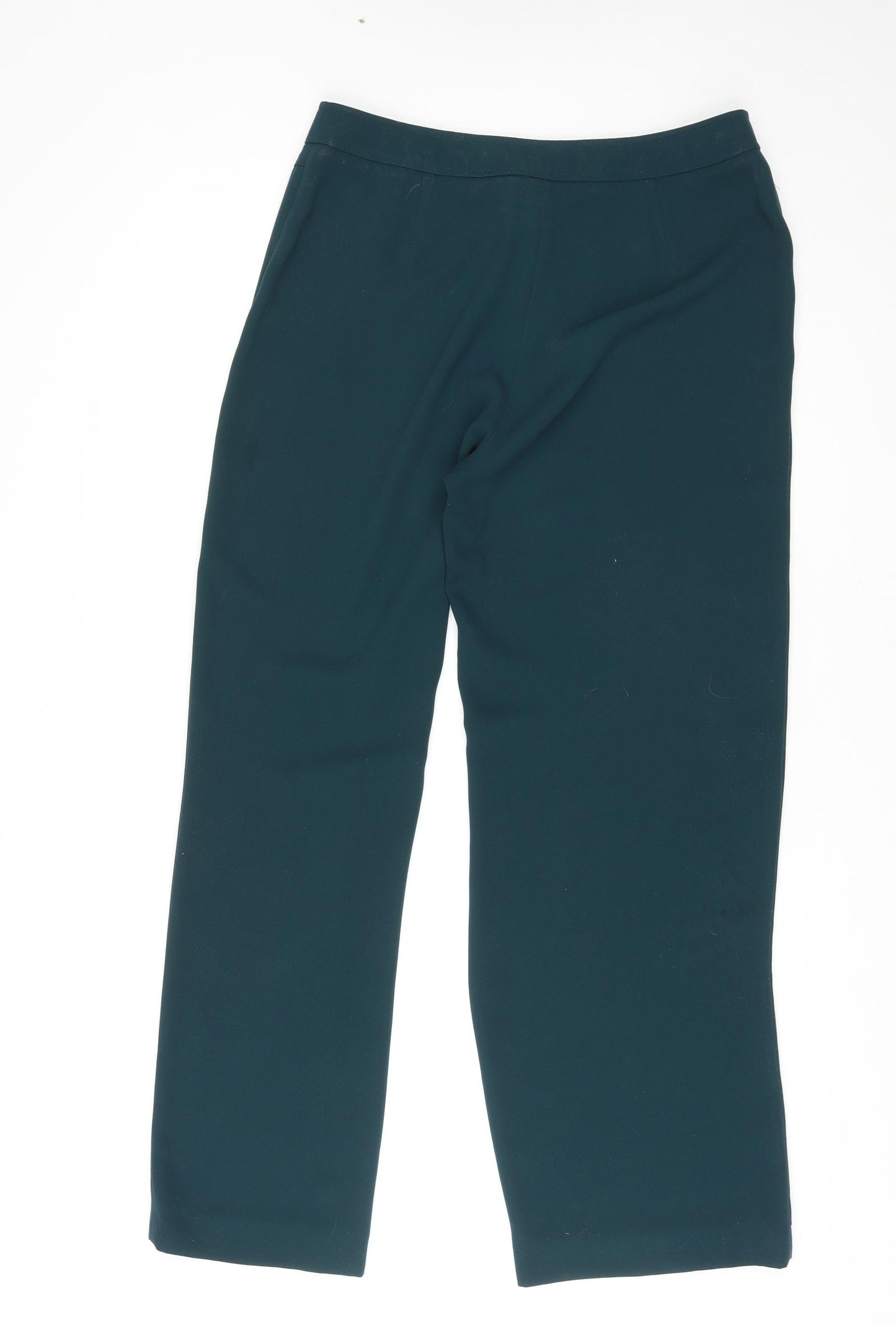 Debenhams Womens Blue Polyester Trousers Size 14 L30 in Regular Zip