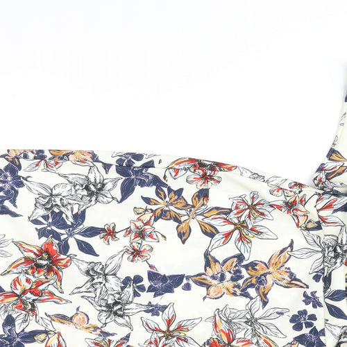 Missfiga Womens Multicoloured Floral Polyester A-Line Size 6 Boat Neck Pullover