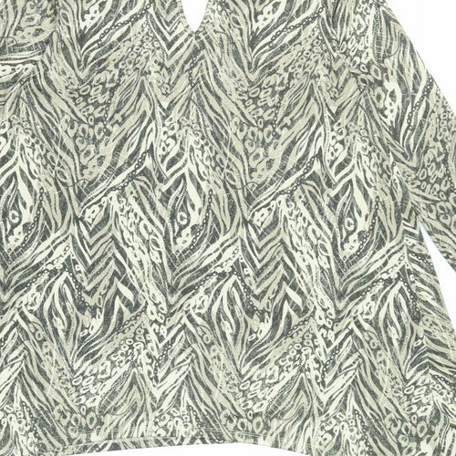 Star by Julien Macdonald Womens Multicoloured Geometric Polyester Trapeze & Swing Size 16 Round Neck Button