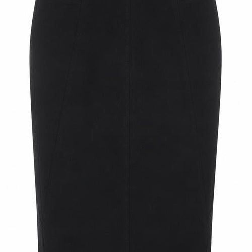 Marks and Spencer Womens Black Polyester Straight & Pencil Skirt Size 12 Zip