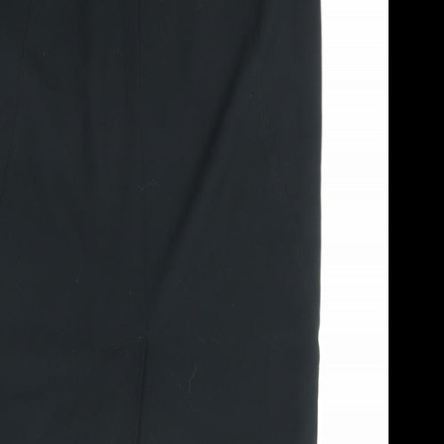 Marks and Spencer Womens Black Polyester Straight & Pencil Skirt Size 12 Zip