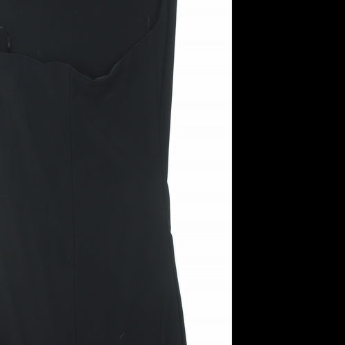 Miss Selfridge Womens Black Polyester Bodycon Size 6 Off the Shoulder Pullover