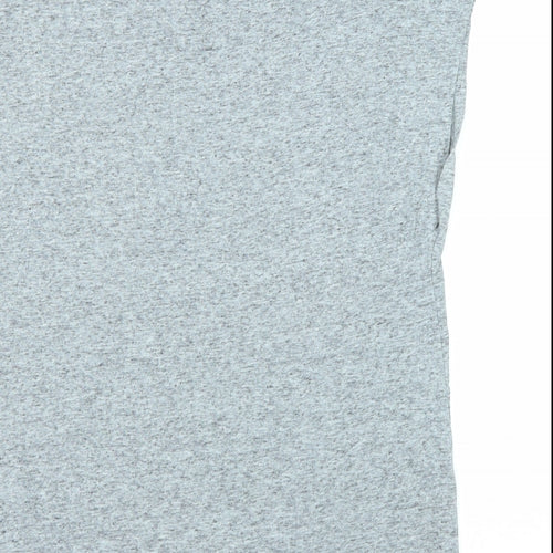 Warehouse Womens Grey Polyester Basic T-Shirt Size 12 Round Neck