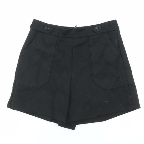 RUBY Womens Black Cotton Sailor Shorts Size 25 in L3 in Regular Button