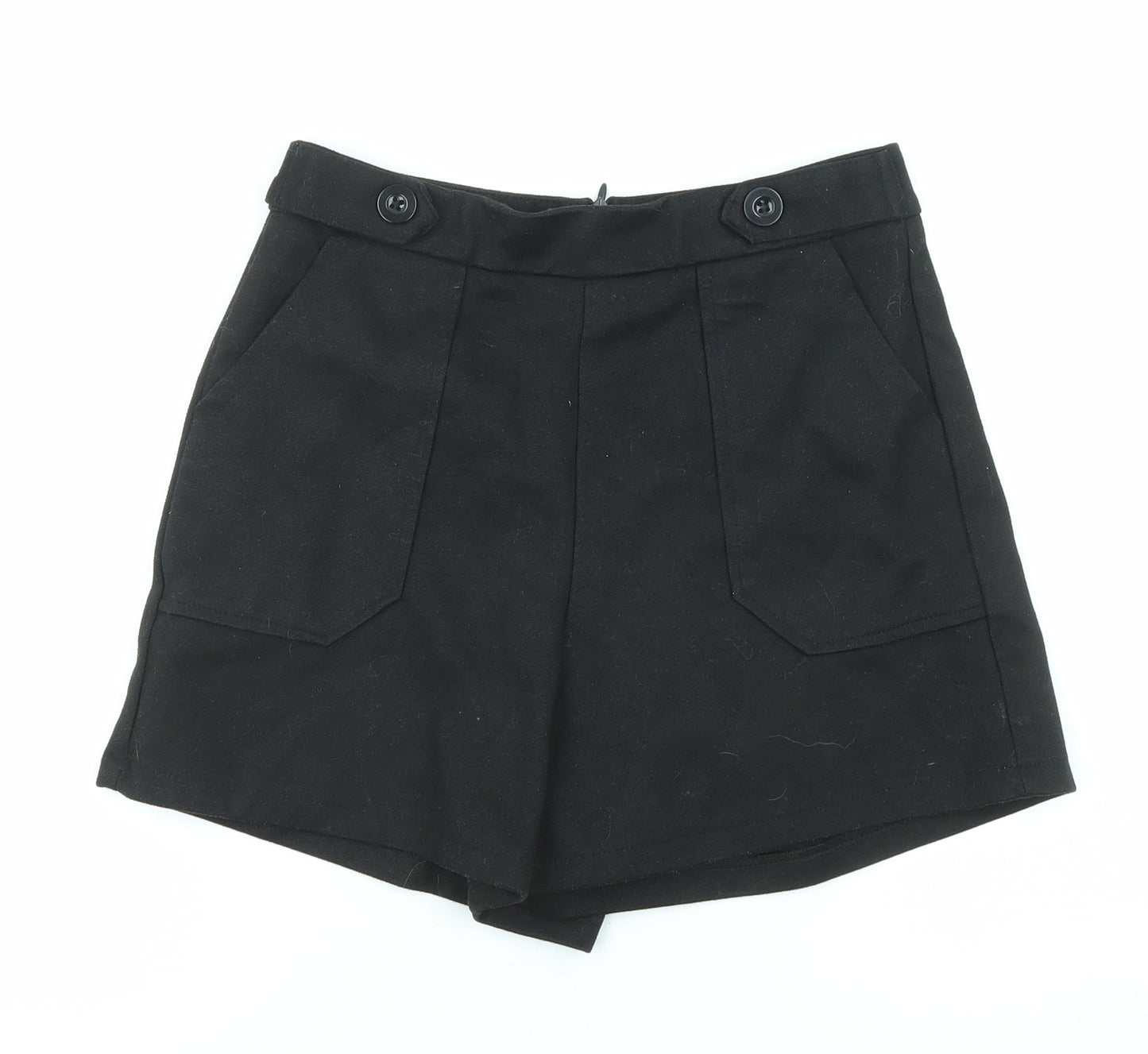 RUBY Womens Black Cotton Sailor Shorts Size 25 in L3 in Regular Button