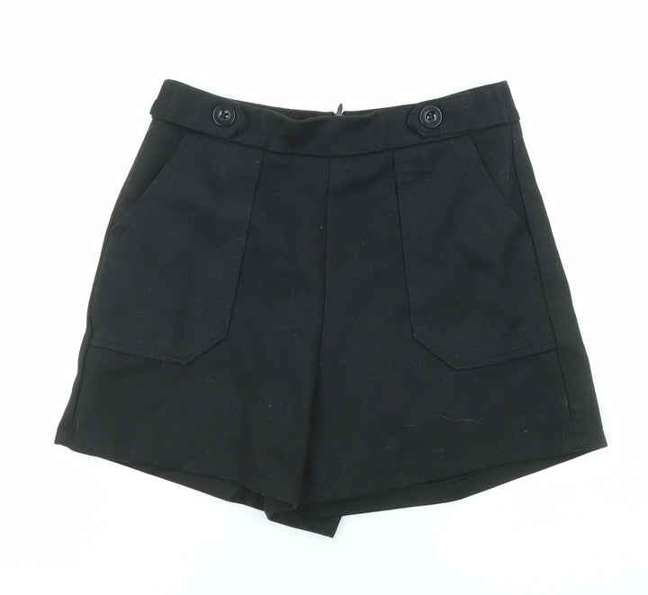 RUBY Womens Black Cotton Sailor Shorts Size 25 in L3 in Regular Button