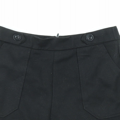 RUBY Womens Black Cotton Sailor Shorts Size 25 in L3 in Regular Button