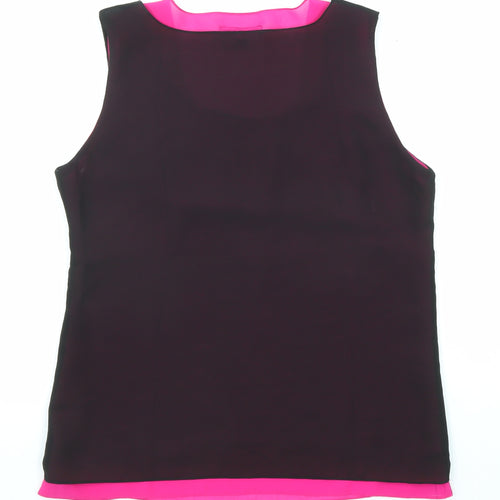 Insense Womens Black Polyester Basic Tank Size M Round Neck