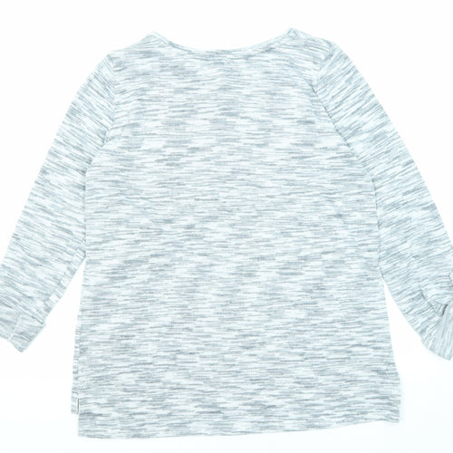 Falmer Heritage Womens Grey Boat Neck Polyester Pullover Jumper Size 14
