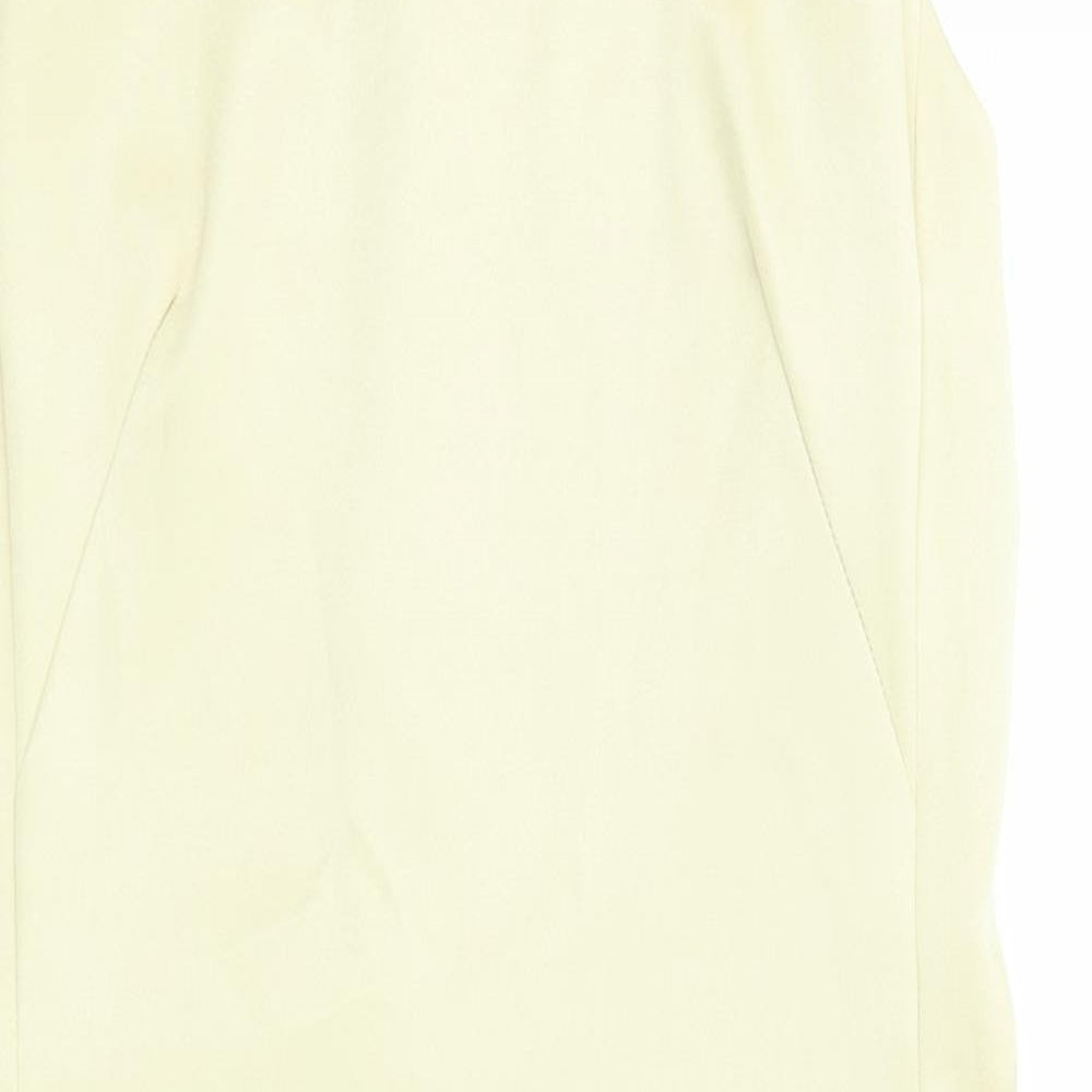 Wallis Womens Beige Polyester Shift Size 10 Boat Neck Zip