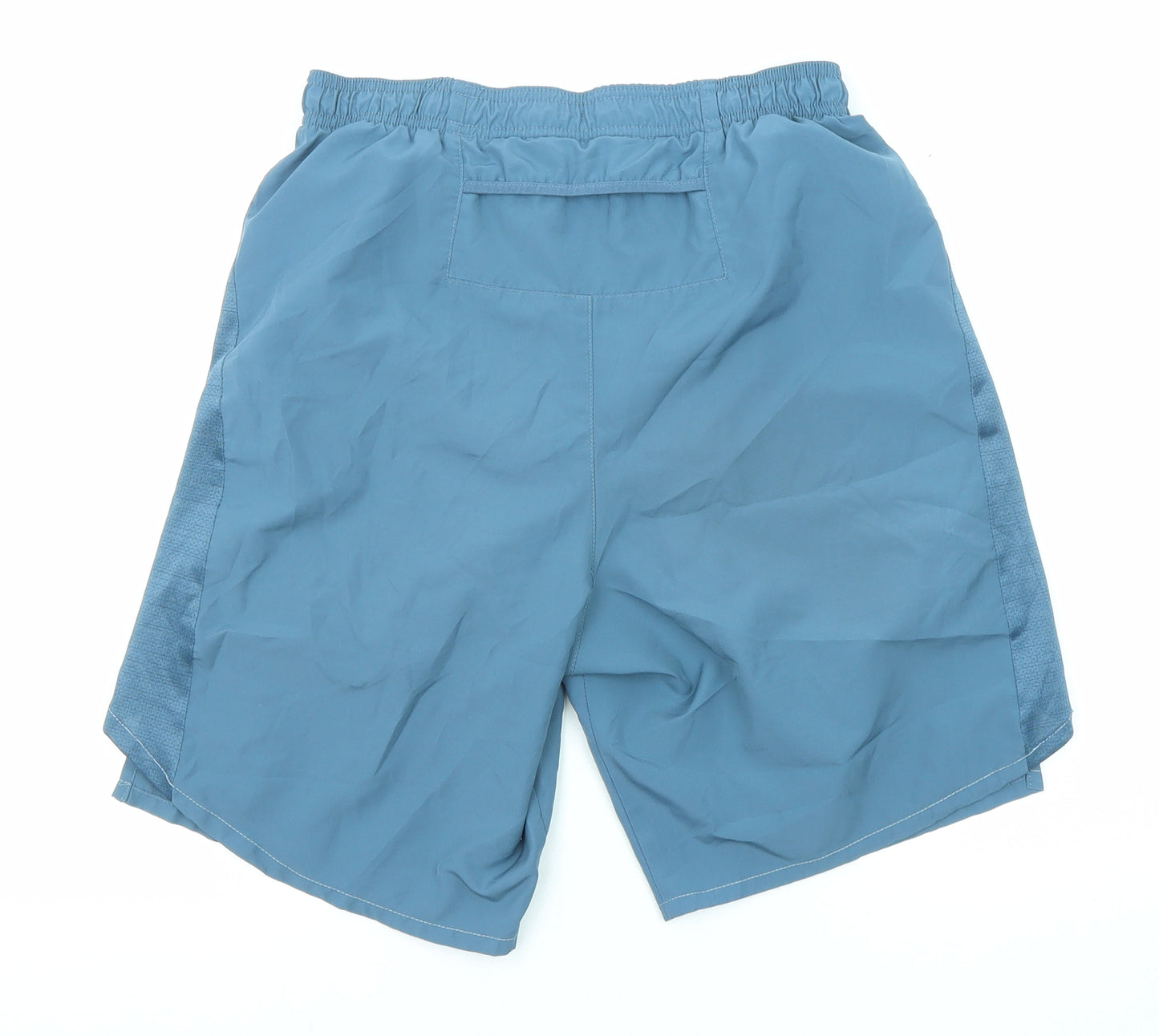 Nike Mens Blue Polyester Sweat Shorts Size S L7 in Regular Drawstring