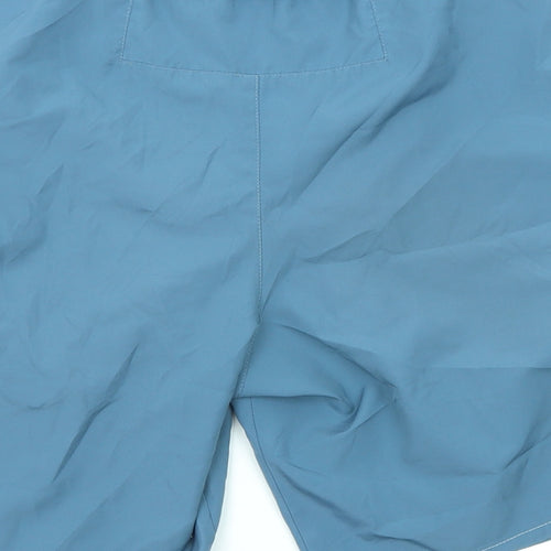 Nike Mens Blue Polyester Sweat Shorts Size S L7 in Regular Drawstring
