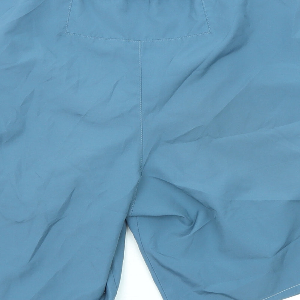 Nike Mens Blue Polyester Sweat Shorts Size S L7 in Regular Drawstring