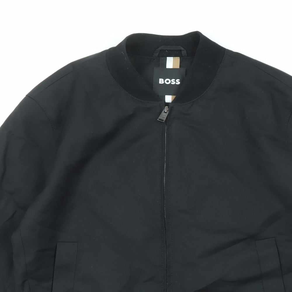 HUGO BOSS Mens Black Jacket Size XL Zip