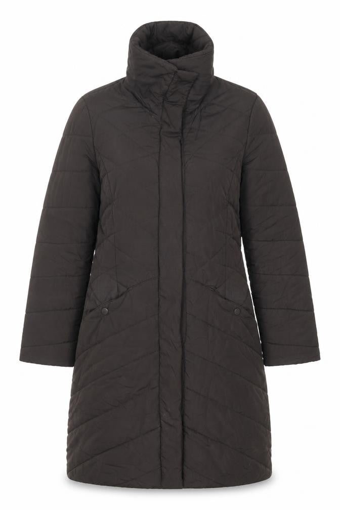 Principles Womens Brown Quilted Coat Size 10 Zip