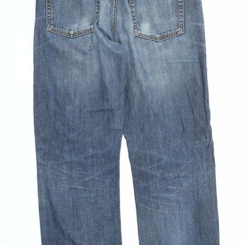 Gap Mens Blue Cotton Bootcut Jeans Size 34 in L32 in Regular Zip