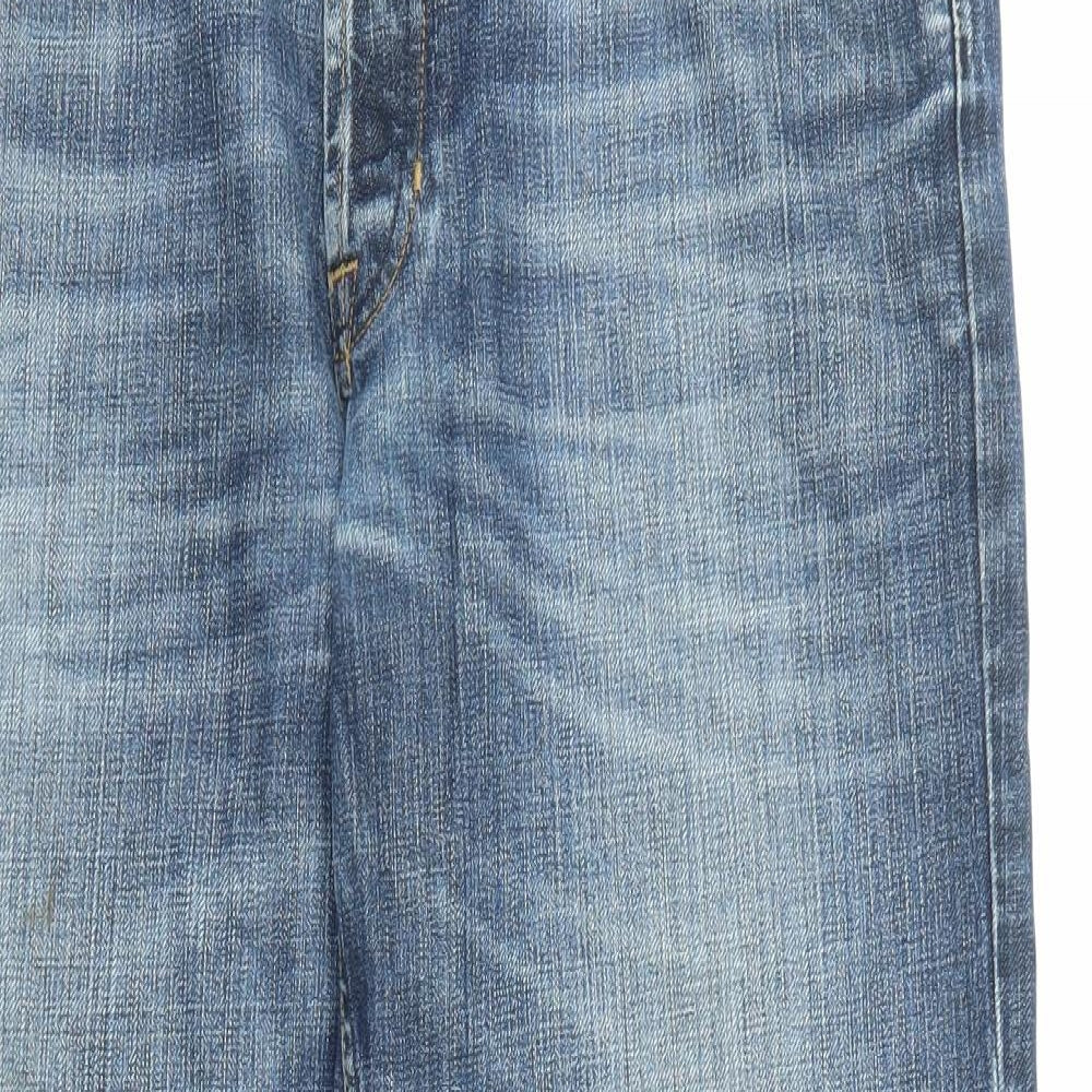 Gap Mens Blue Cotton Bootcut Jeans Size 34 in L32 in Regular Zip