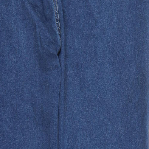 Peacocks Womens Blue Cotton Skinny Jeans Size 18 L27 in Regular Zip