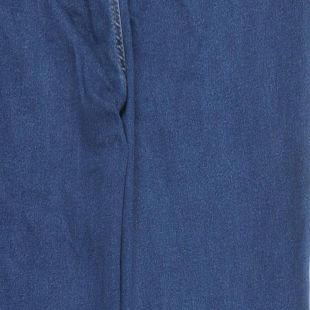 Peacocks Womens Blue Cotton Skinny Jeans Size 18 L27 in Regular Zip