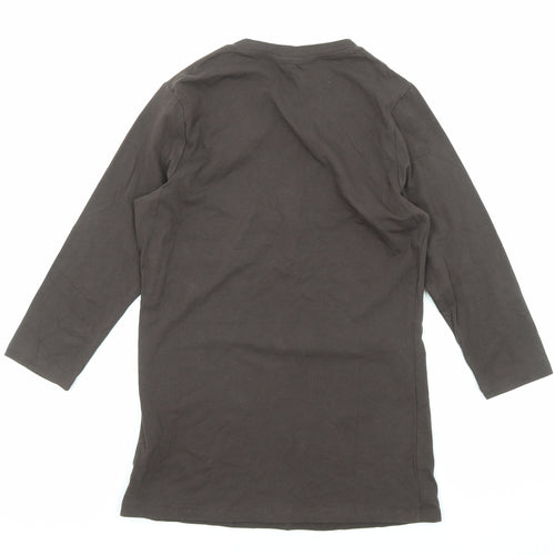 Kenneth Cole Womens Green Cotton Basic T-Shirt Size S V-Neck